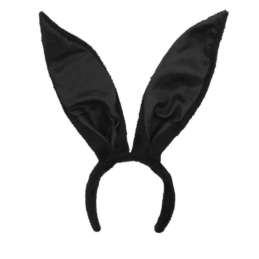 Serre tête lapin Noir / Oreilles de Lapin Noir / Tiare oreilles de lapin Fluff noir / La Maison du Déguisement