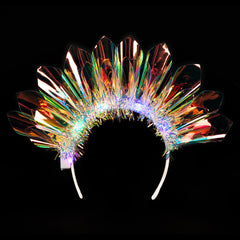 Serre-Tête Couronne LED / Couronne Halo Lumineuse Effet Rayons de Soleil / Couronne LED Bandeau Lumineux Carnaval / La Maison Du Déguisement