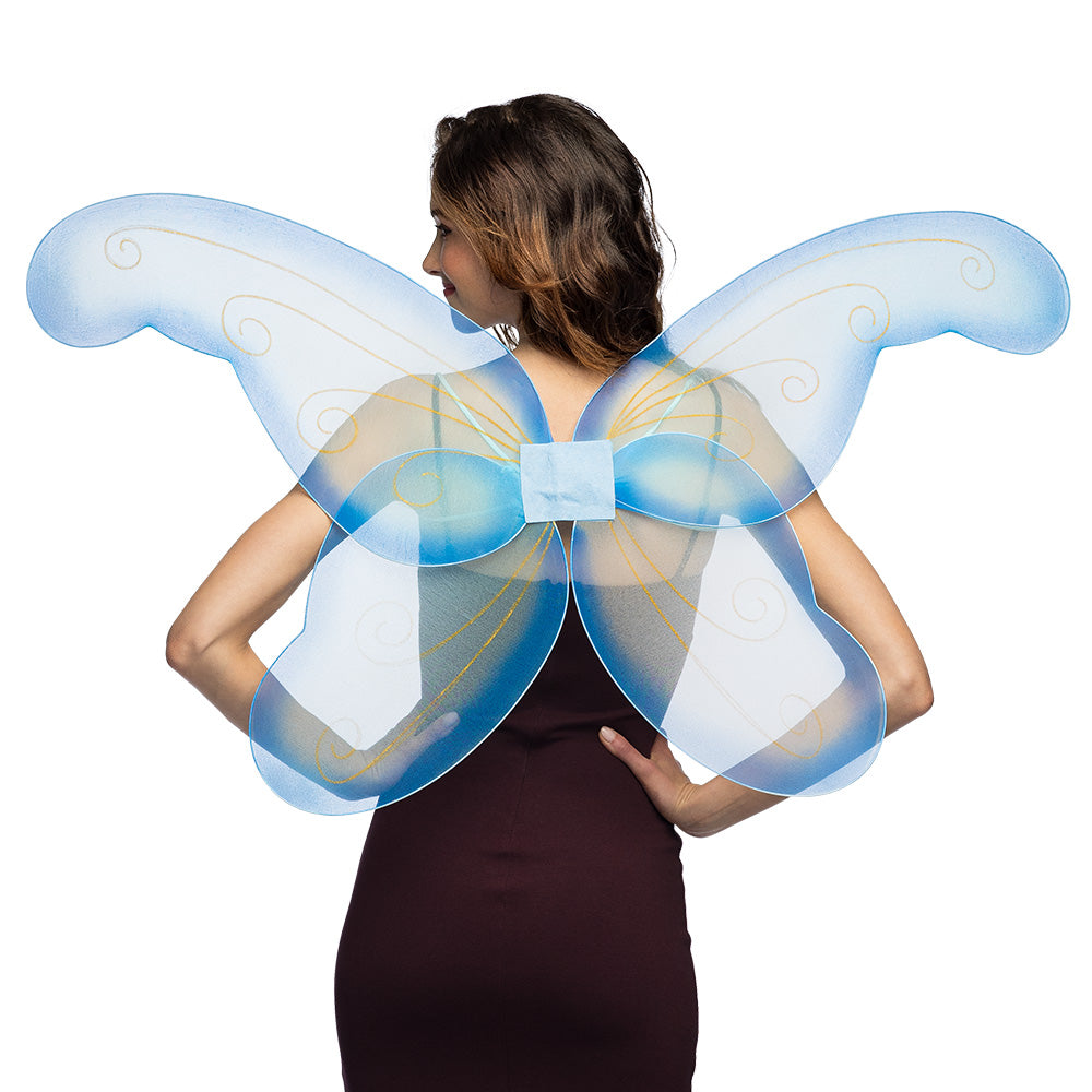 Ailes de fée Bleu GM / Ailes de Papillon Bleu GM / Ailes Samantha Bleu / La Maison Du Déguisement