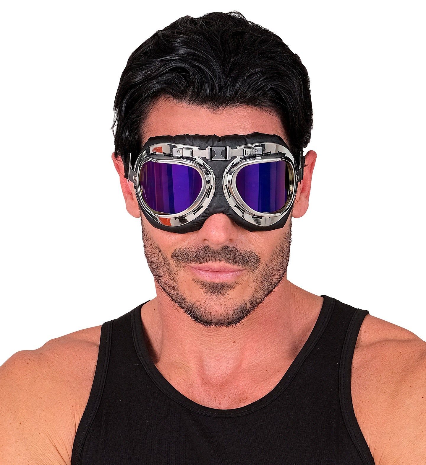 Lunettes Pilote Rétro Argent / Lunettes Aviateur Rétro Argent / La Maison Du Déguisement