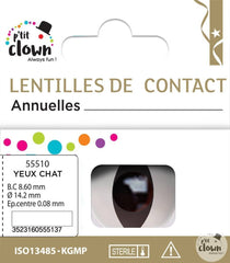 Lentilles fantaisie Annuelles Chat Blanc / Lentilles Oeil Chat Blanc Annuelles / La Maison Du Déguisement