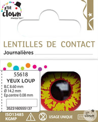 Lentilles fantaisie journalière Loup Garou / Lentilles Loup Garou Journalière / La Maison Du Déguisement