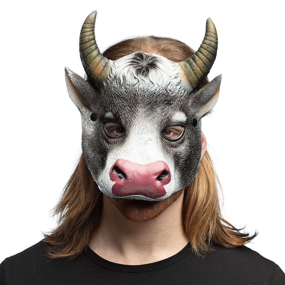 Masque Demi-Visage Vache en Mousse / Masque en Mousse Vache / La Maison du Déguisement