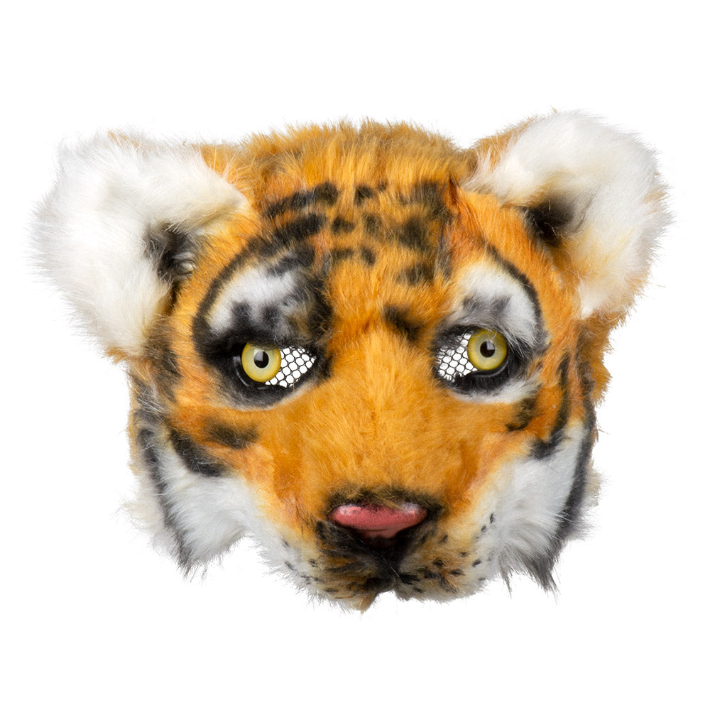 Masque Demi-Visage Tigre en Peluche / Masque de Tigre Fourrure / Demi masque Tigre / La Maison du Déguisement