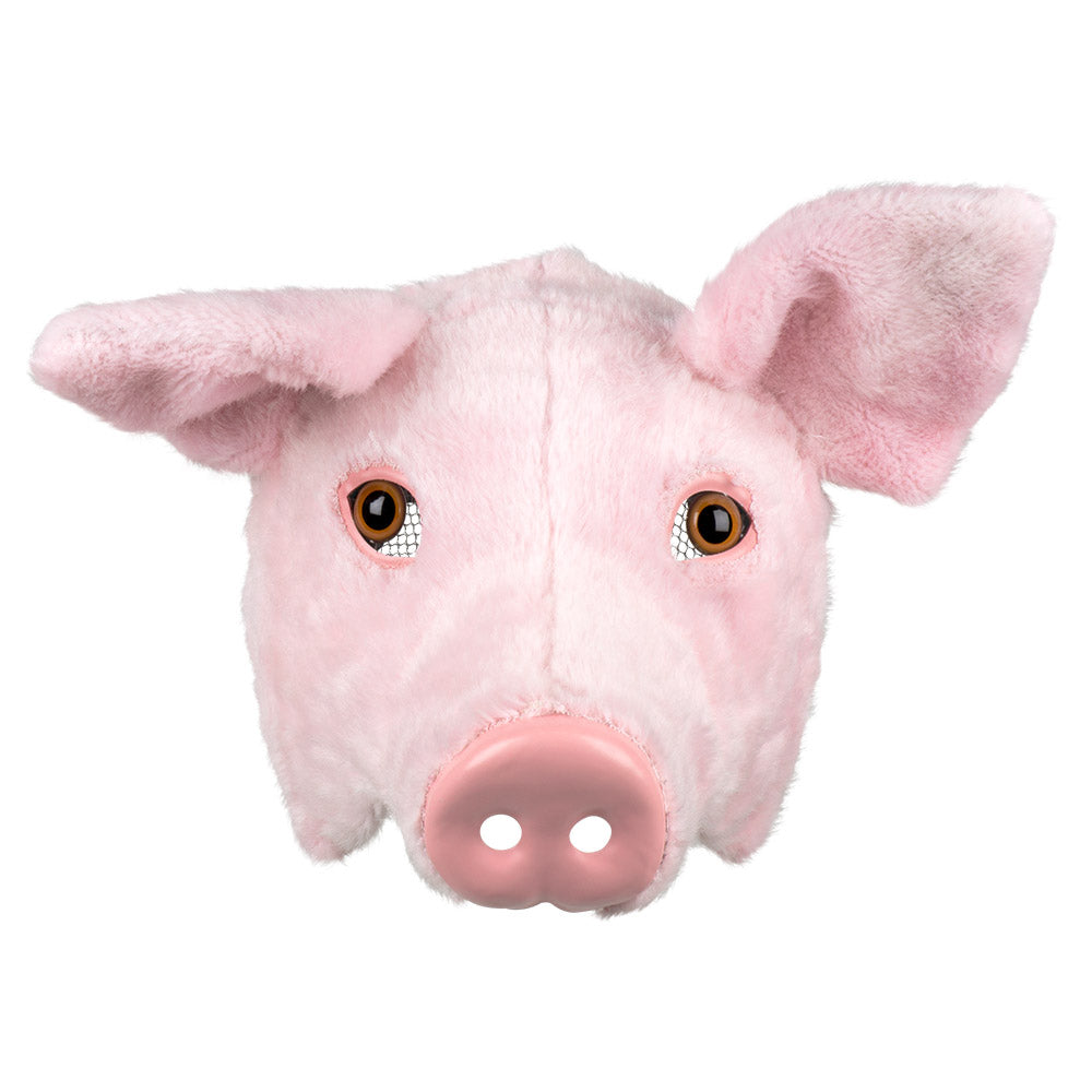 Masque Demi-Visage peluche Cochon / Masque Cochon / Masque de Cochon avec fourrure / La maison du déguisement