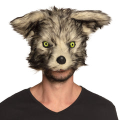 Masque Demi-Visage Loup en Peluche / Demi Masque Loup garou / Masque Loup garou / La Maison du Déguisement
