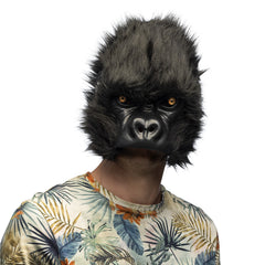 Masque Demi-Visage Gorille en Peluche / Demi Masque King Kong / Masque Gorille / La Maison du Déguisement