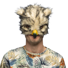 Masque Demi-Visage Hibou en Peluche / Demi Masque Chouette / Masque Hibou / La Maison du Déguisement