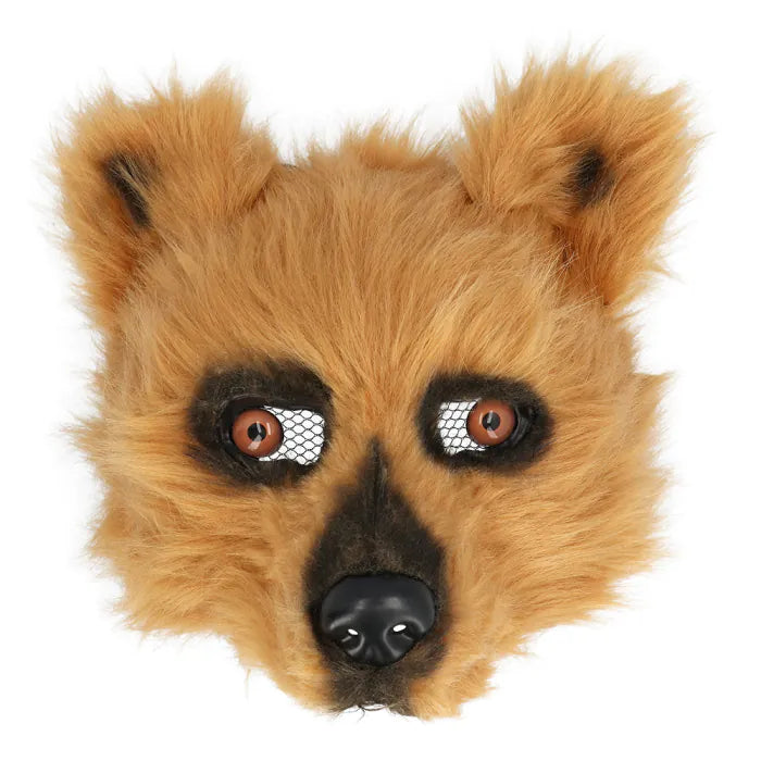 Masque Demi-Visage Ours en peluche / Masque de Ours Fourrure /  Demi Masque Ours / La Maison du Déguisement