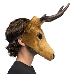 Masque Demi-Visage peluche Cerf / Masque Cerf / Masque De Renne Fausse Fourrure / La Maison Du Déguisement