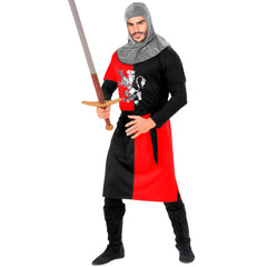 Déguisement Chevalier Rouge Adulte / Costume Croisé Rouge Homme / Costume Guerrier Médiévale Rouge / La Maison Du Déguisement