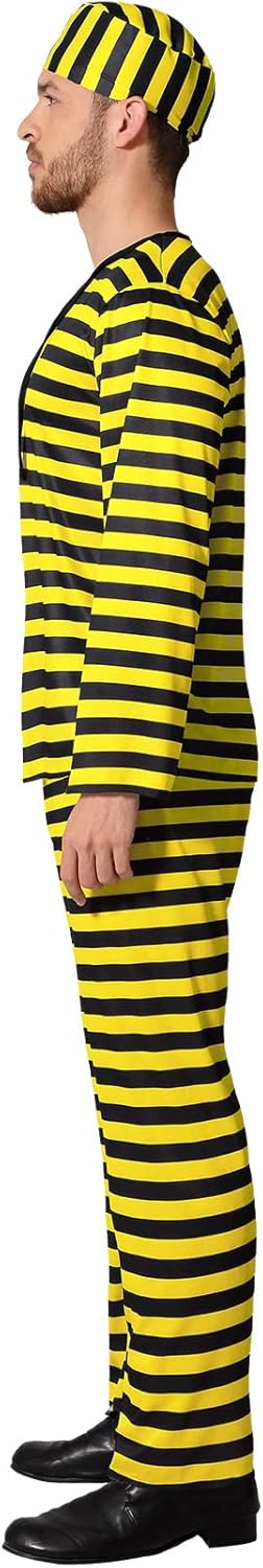 Déguisement Prisonnier Jaune / Costume Prisonnier Dalton / La Maison Du Déguisement
