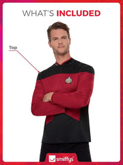 Déguisement Star Trek Officially Licensed Rouge / Costume Haut Uniforme Star Trek Adulte / La Maison Du Déguisement