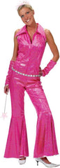 Déguisement Combinaison ABBA Disco Queen Rose / Costume Combinaison Disco Paillettes Rose / La Maison Du Déguisement