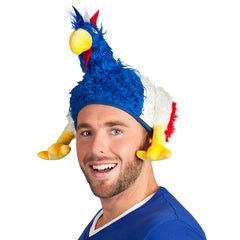 Chapeau Coq France / Coiffe Coq Supporter Bleu Blanc Rouge / La Maison Du déguisement