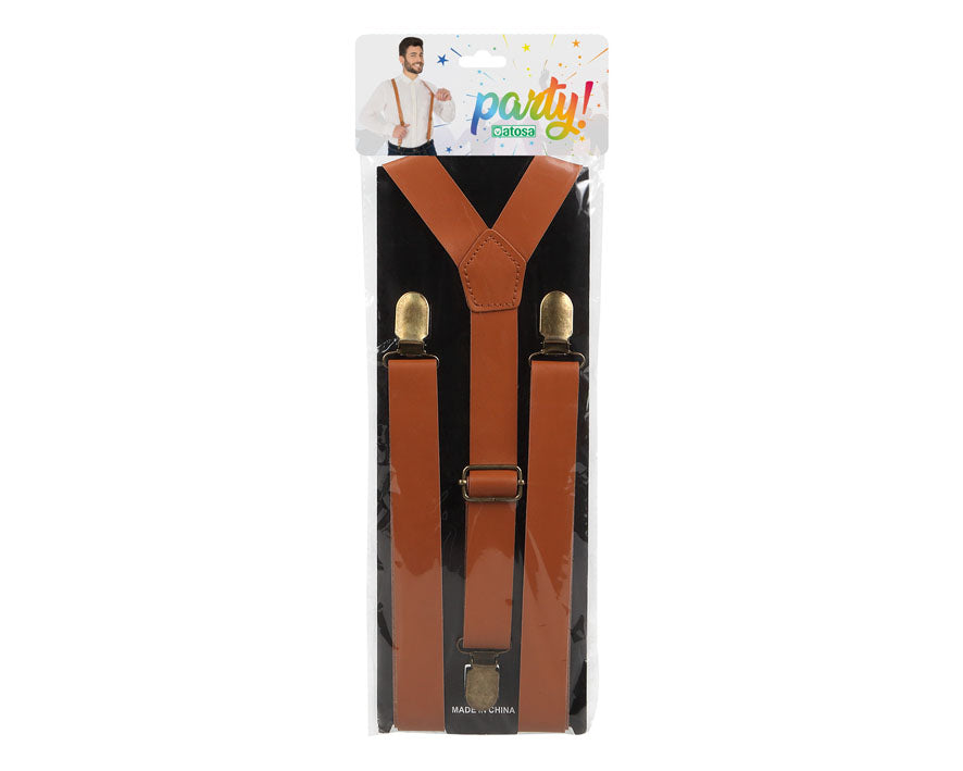 Bretelles Marron simili cuir