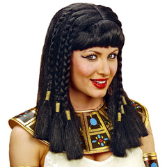 Perruque Cléopâtre avec tresses / Perruque Reine du Nil / Perruque Impératrice Egyptienne / La Maison Du Déguisement