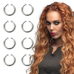 Faux piercing à clipper / 8 Piercing Argent / La Maison Du Déguisement