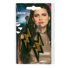 Boucles d’Oreilles Éclairs Années 80 / Paire pendants d'oreille Blizz / La Maison Du Déguisement