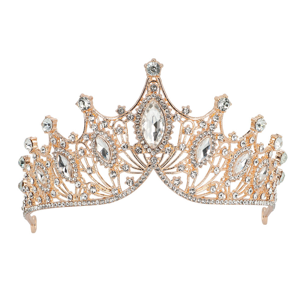 Diadème Royal Lady Métal Or Rose / Couronne De Reine Métal Rose Dore / La Maison Du Déguisement