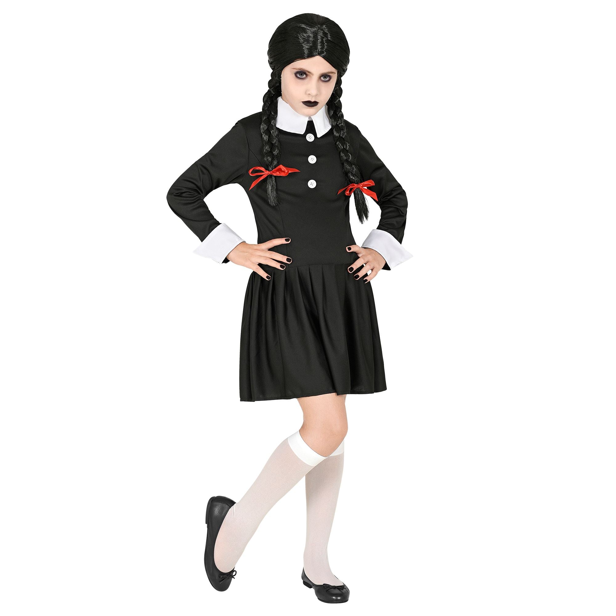 Déguisement Écolière Sombre Fille / Costume Mercredi Fille Sombre Enfant / La Maison Du Déguisement