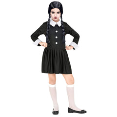 Déguisement Écolière Sombre Fille / Costume Mercredi Fille Sombre Enfant / La Maison Du Déguisement