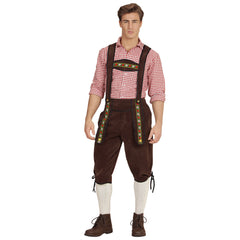 Déguisement Bavarois Salopette Marron / Costume Tyrolien Marron Adulte / Déguisement Oktoberfest / La Maison Du Déguisement