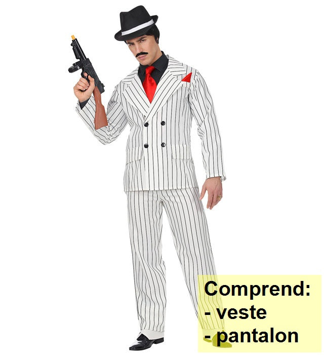 Déguisement Années 20, 30 Blanc / Costume Gangster Gatsby Adulte / Costume Borsalino Blanc / La Maison Du Déguisement