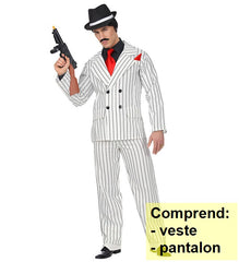 Déguisement Années 20, 30 Blanc / Costume Gangster Gatsby Adulte / Costume Borsalino Blanc / La Maison Du Déguisement