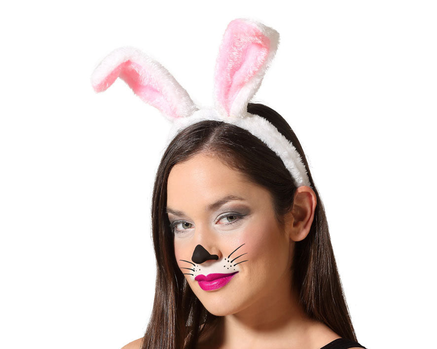 Serre tête lapin Blanc / Oreilles de Lapin Blanc / Diadème Lapin / La Maison Du Déguisement