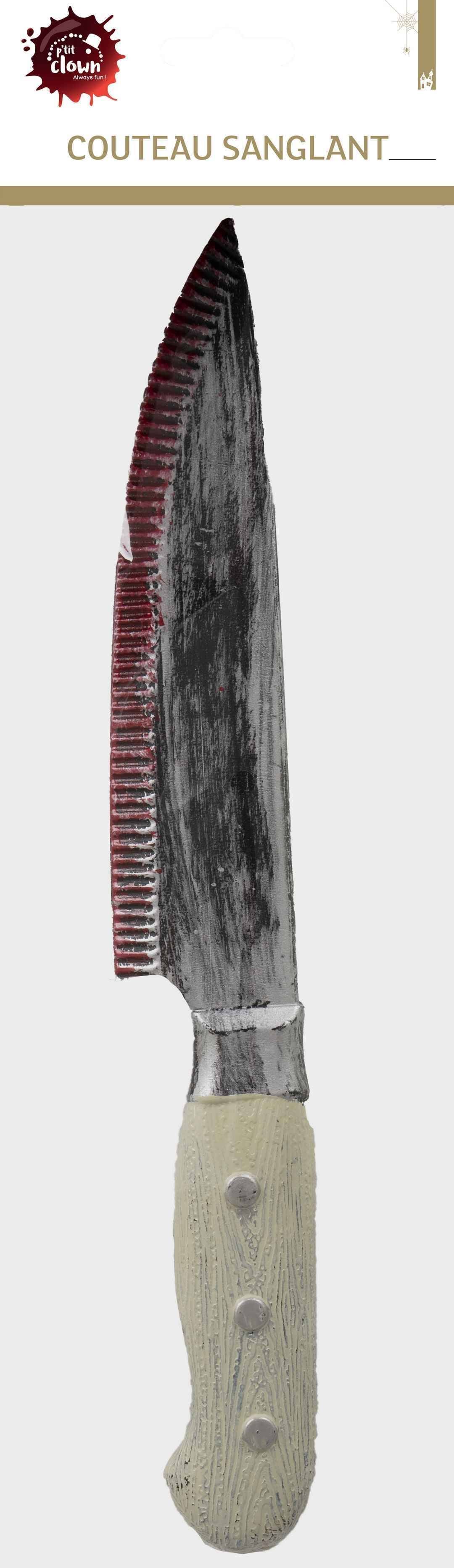 Couteau Psychopathe Sanglant / Faux Couteau Ensanglanté / Couteau De Cuisine Avec Sang / La Maison Du Déguisement