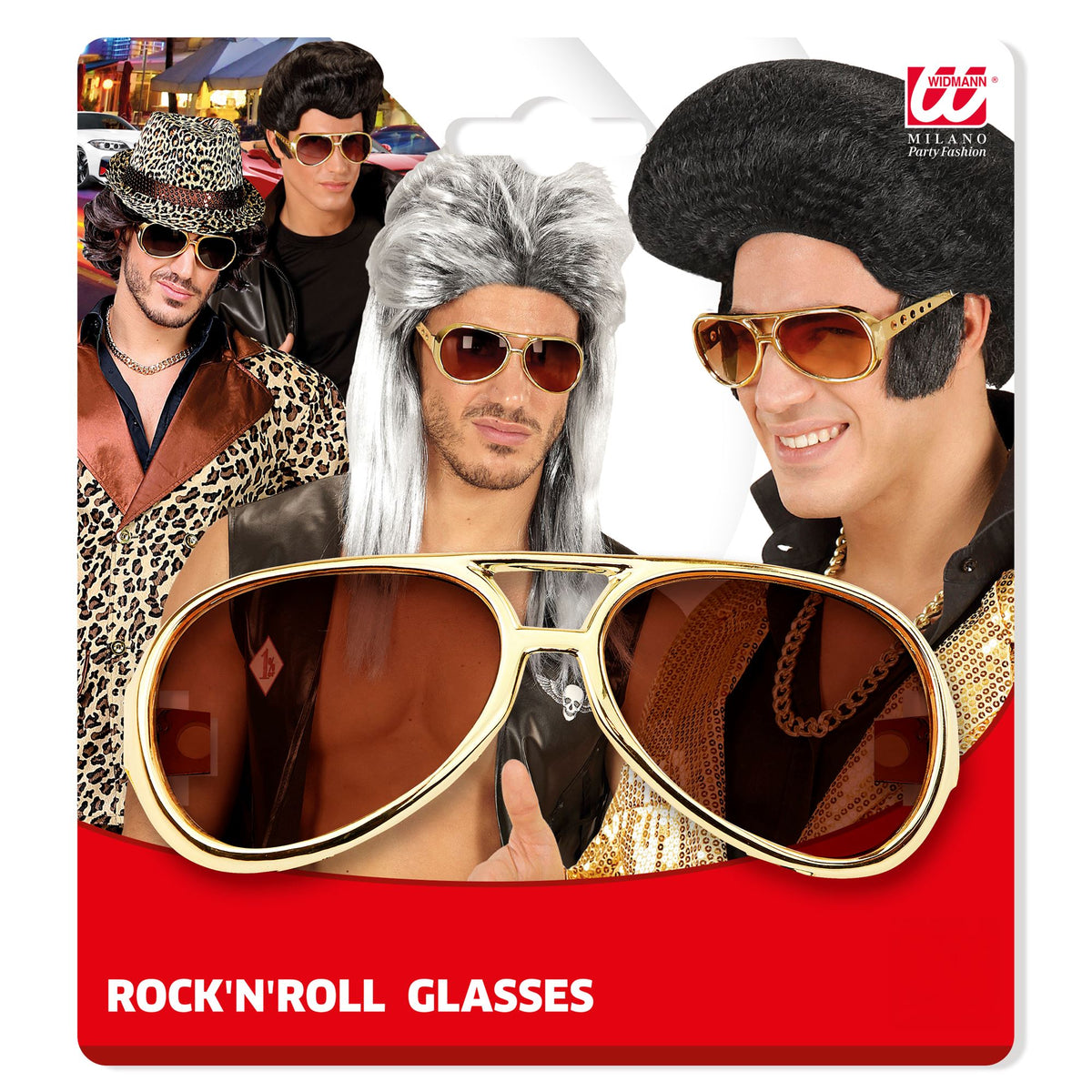 Lunettes Elvis Or / Lunettes Rock Elvis Or / Lunettes party Rock 'n Roll star / La Maison Du Déguisement