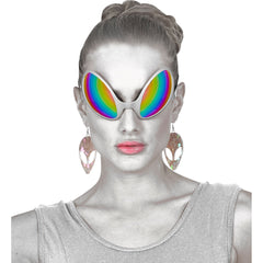 Lunettes Alien Holographiques / Lunettes Alien L'espace Multicolore / La Maison Du Déguisement