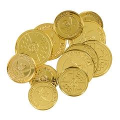 Pièces Or En Sachet / 12 Fausses Pièces Pirate Dorée / Set De 12 Doublons En Or / La Maison Du Déguisement