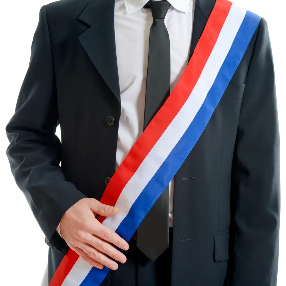 Écharpe De Maire / Écharpe Tissu Tricolore Bleu Blanc Rouge / écharpe France / La Maison Du Déguisement
