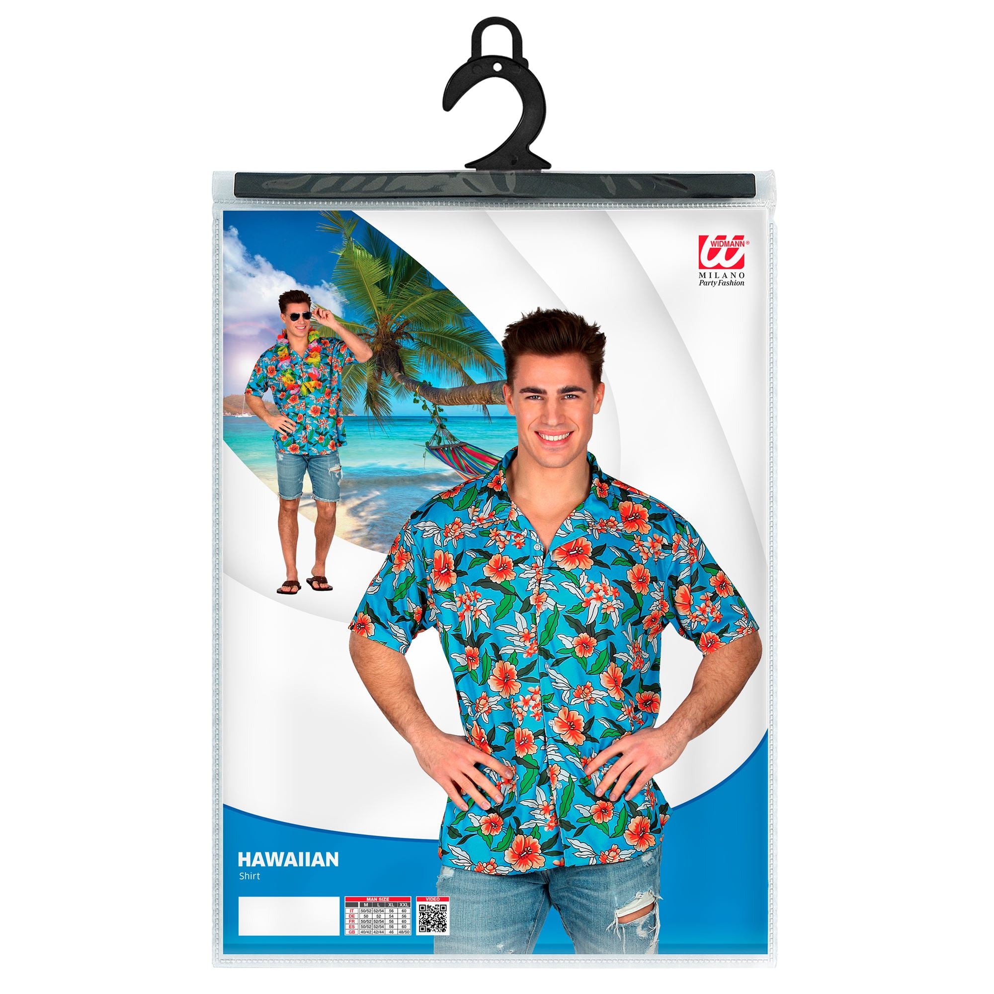 Chemise Hawaïenne Tropicale Bleu / Chemise Hawaï Fleuris / La Maison Du Déguisement