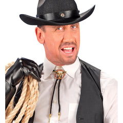 Collier de Cowboy Cravate avec Santiag en Métal / Collier cow boy Western Tête Buffalo / La Maison Du Déguisement
