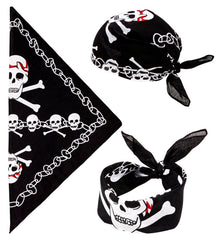Bandana Pirate Têtes de Mort / Bandana Corsaire En Coton / La Maison Du Déguisement