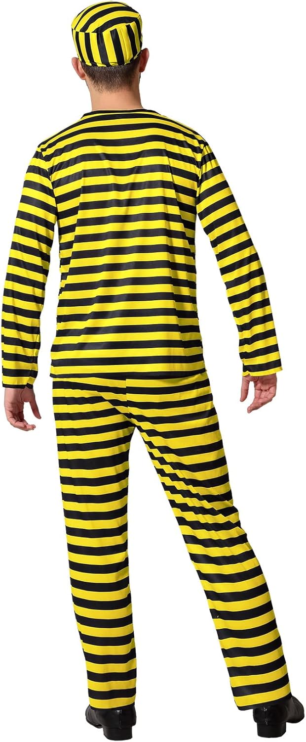 Déguisement Prisonnier Jaune / Costume Prisonnier Dalton / La Maison Du Déguisement