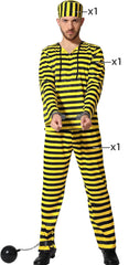 Déguisement Prisonnier Jaune / Costume Prisonnier Dalton / La Maison Du Déguisement