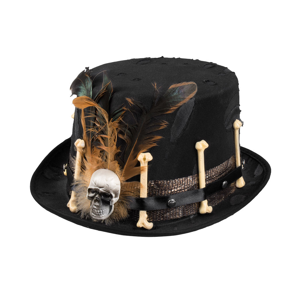 Chapeau Steampunk Noir / Chapeau Vaudou Noir / Chapeau Haut De Forme VauDou / La Maison Du Déguisement