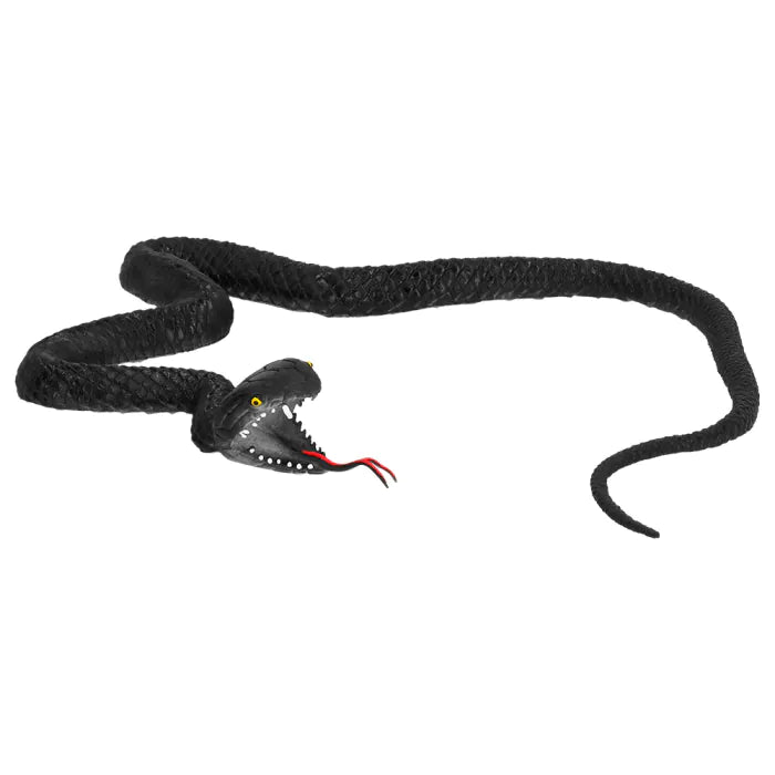 Serpent noir Halloween / Serpent en Caoutchouc noir / La Maison du Déguisement