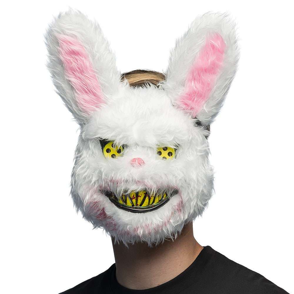 Masque Lapin Ensanglanté / Masque De Lapin Méchant Horreur / Masque Lapin Zombie Halloween / Masque Peluche Bloody Rabbit / La Maison Du Déguisement