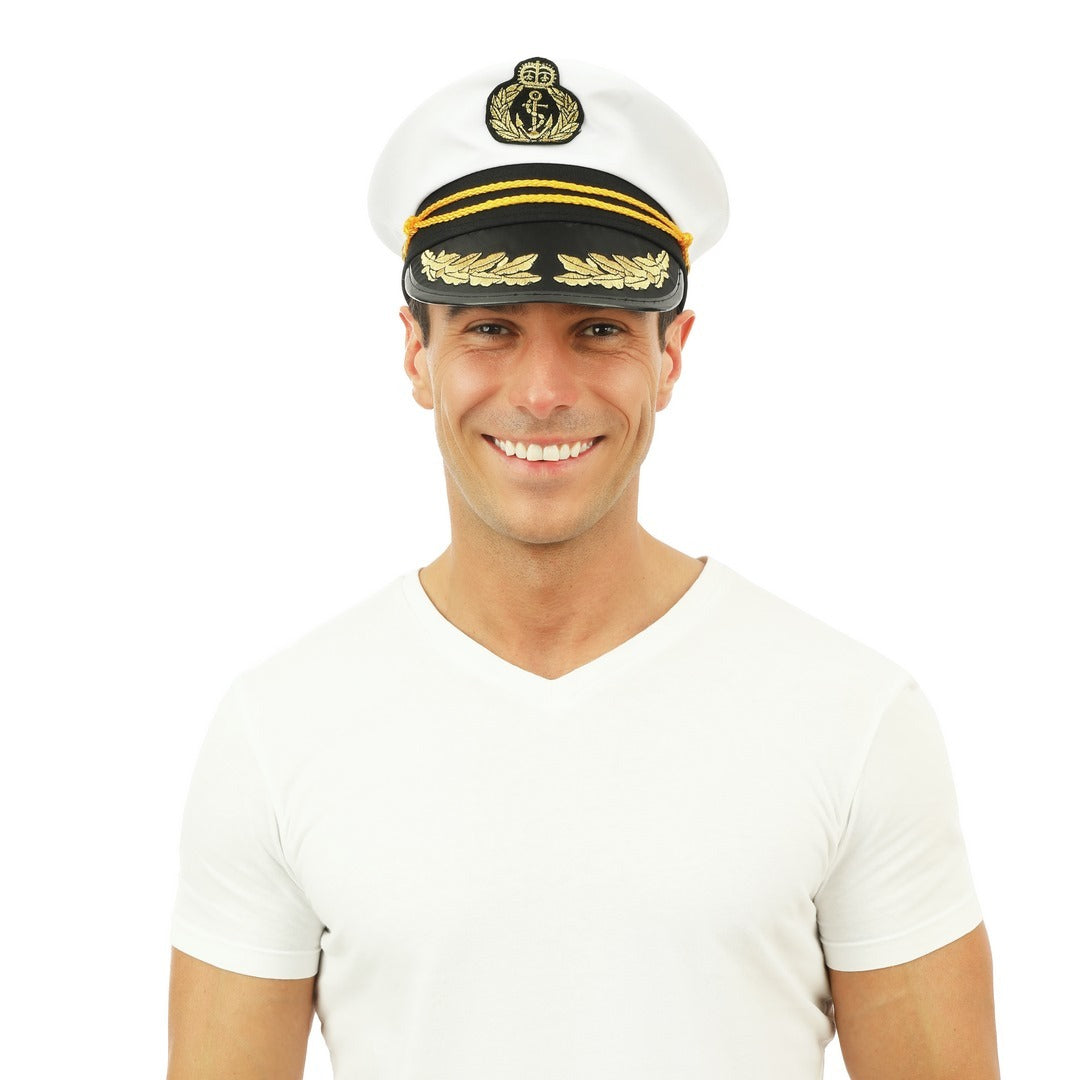 Casquette Capitaine Deluxe Adulte | Accessoire Nautique | La Maison du Déguisement