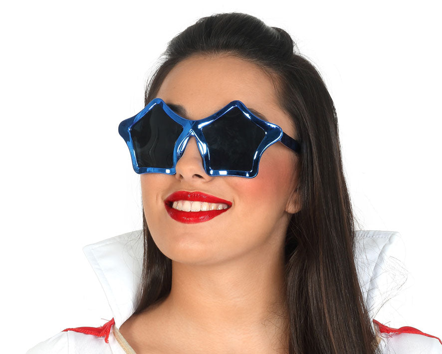 Lunettes Party Étoiles Bleu / Lunettes Disco Star Bleu / La Maison Du Déguisement