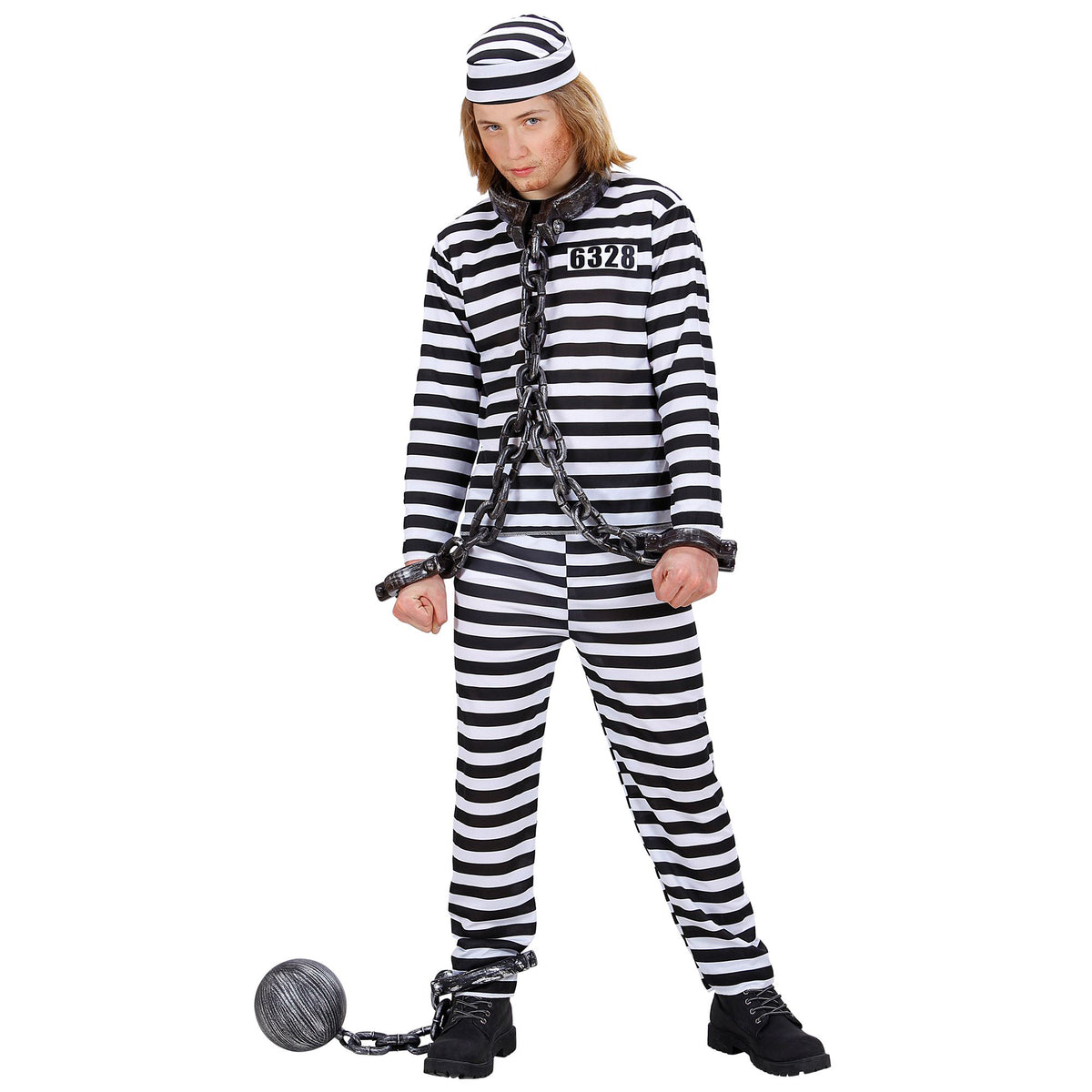 Déguisement De Bagnard Enfant / Costume Prisonnier Ensemble Rayé Noir et Blanc / La Maison Du Déguisement