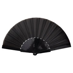 Eventail en Tissu Noir / Eventail Espagnol en Tissu / La Maison Du Déguisement
