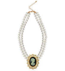 Collier raz du cou Perles avec Camée / Bijoux Perles avec Camée / La Maison Du Déguisement