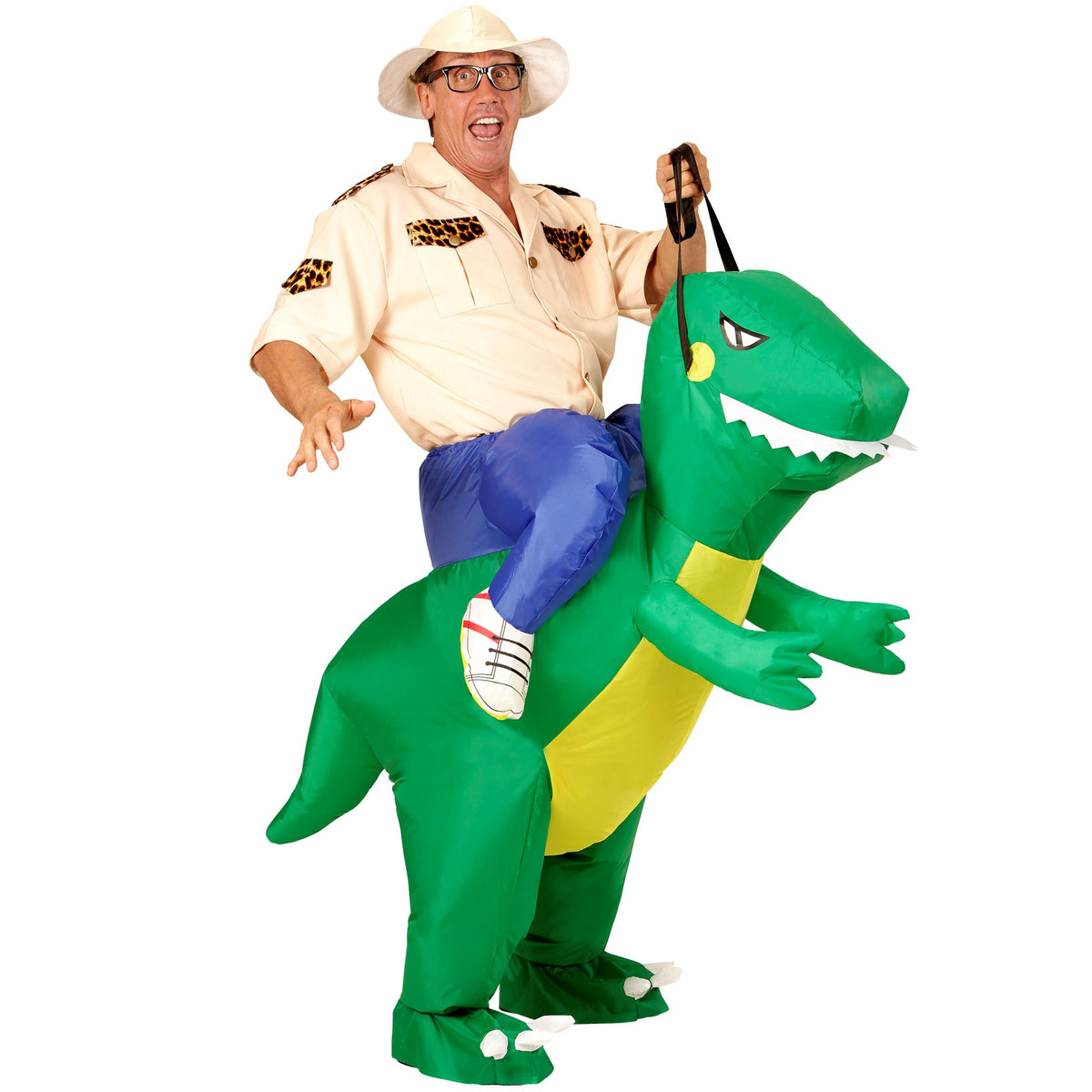 Déguisement Dinosaure Gonflable / Costume Explorateur Sur Dinosaure Gonflable / La Maison Du Déguisement