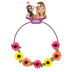 Bandeau à Fleurs Multicolore / Couronne de Fleurs / La Maison du Déguisement